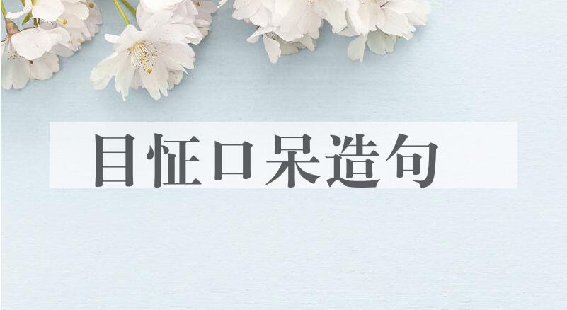 用目怔口呆造句