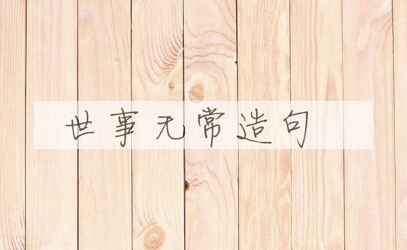 用世事无常造句