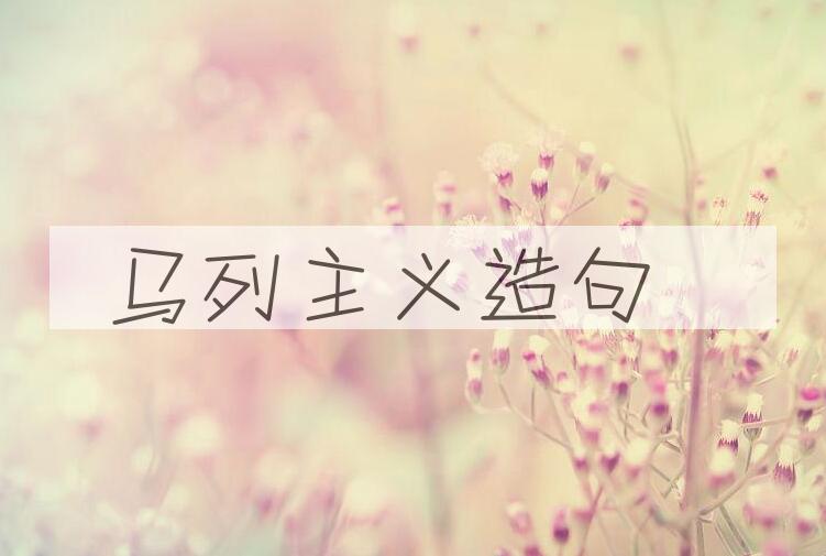 用马列主义造句