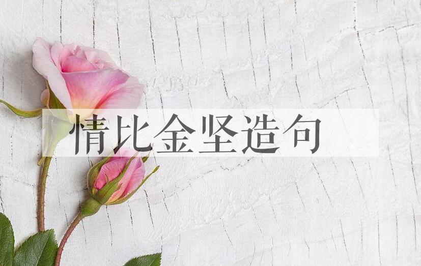用情比金坚造句