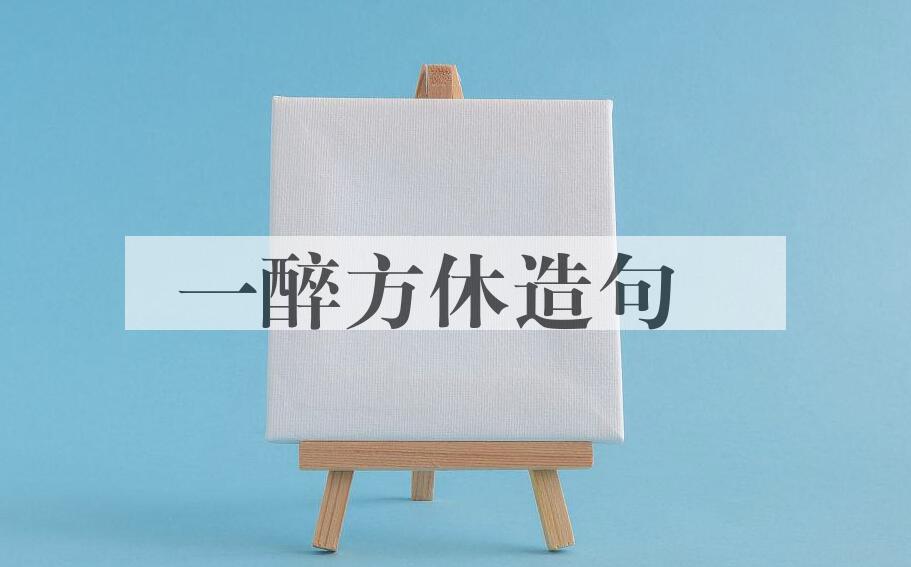 用一醉方休造句
