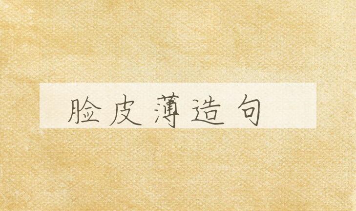 用脸皮薄造句