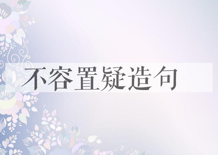 用不容置疑造句