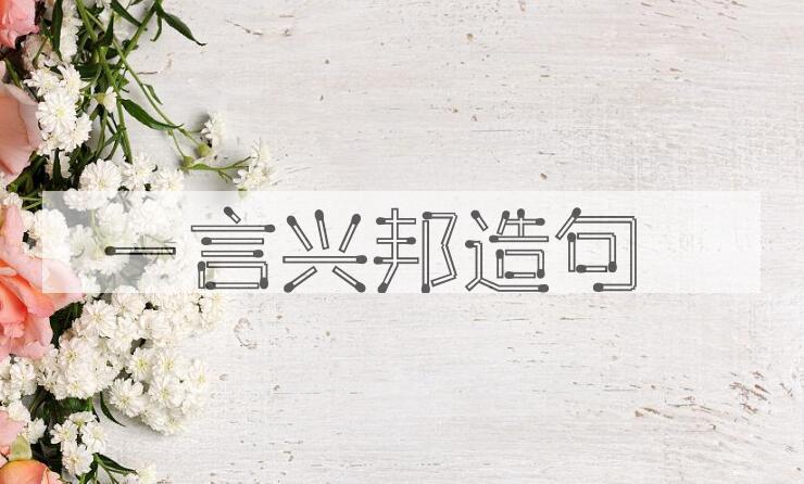 用一言兴邦造句