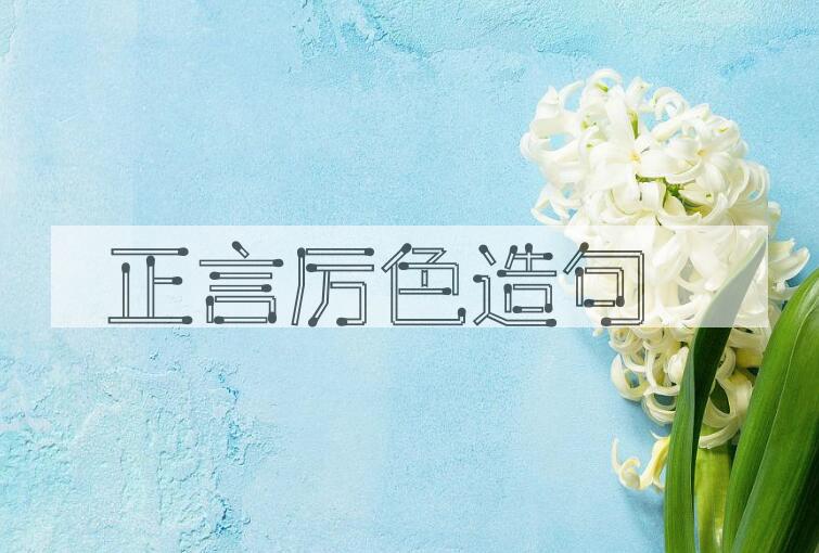 用正言厉色造句