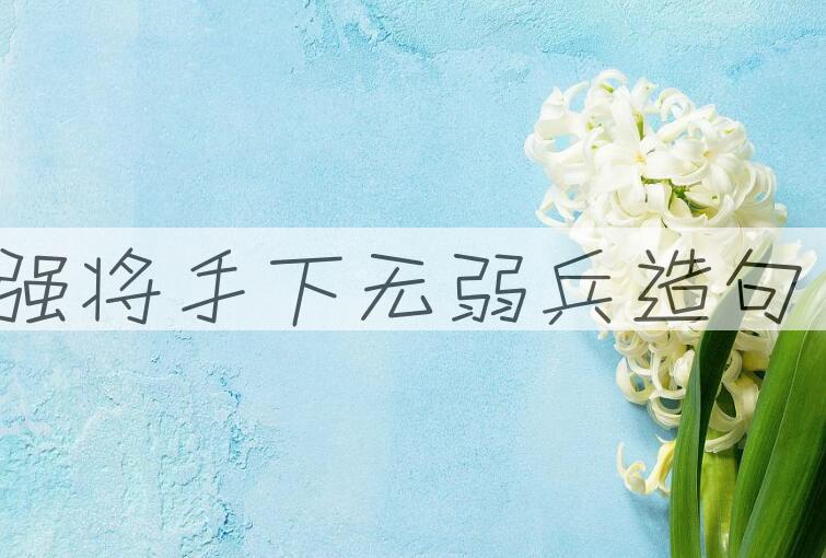 用强将手下无弱兵造句