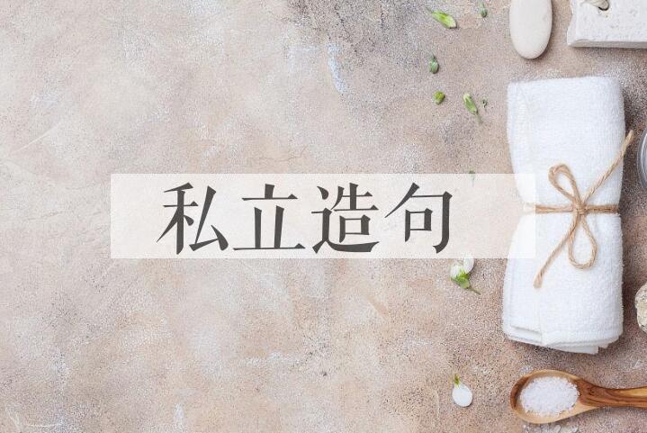 用私立造句
