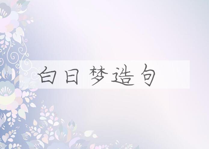 用白日梦造句