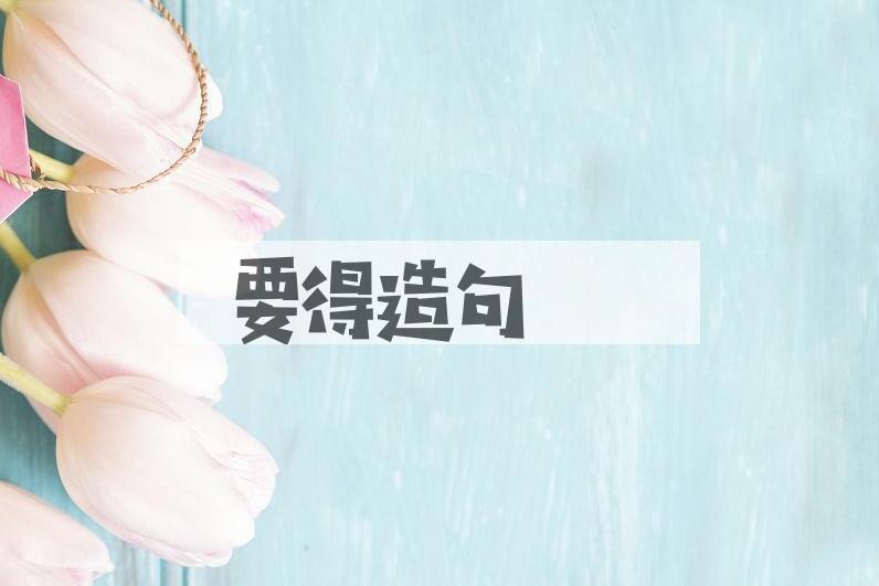 用要得造句