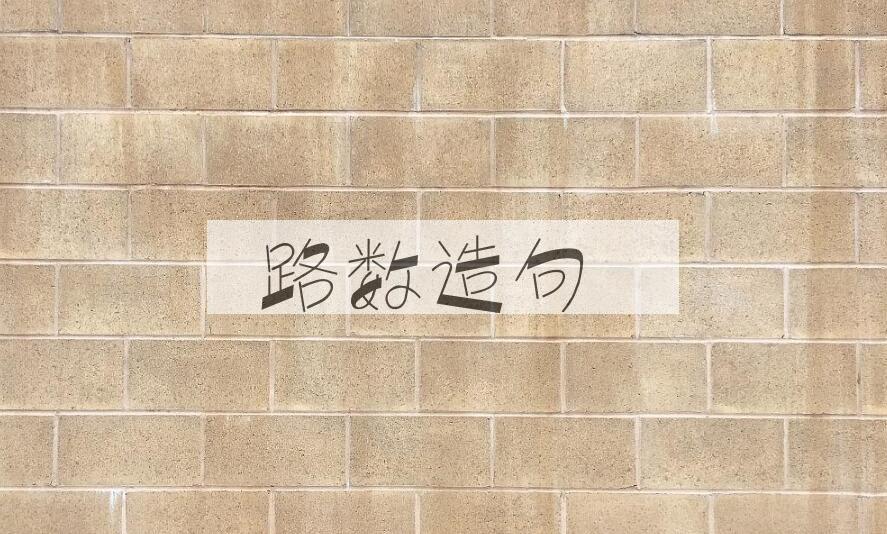 用路数造句