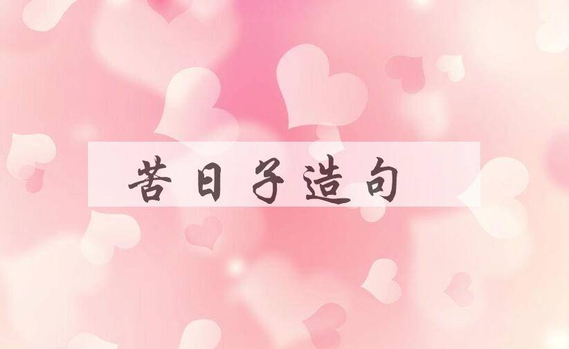 用苦日子造句
