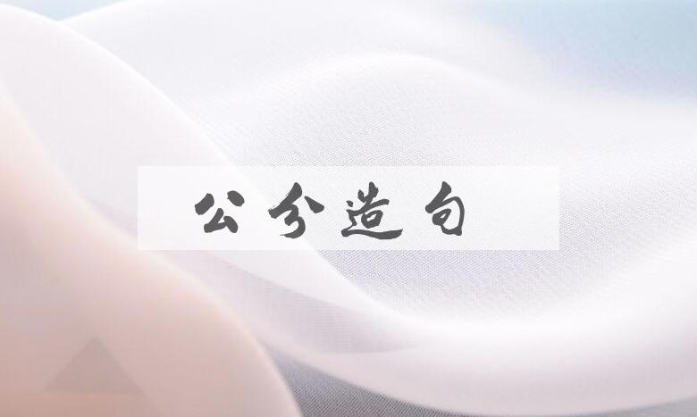 用公分造句