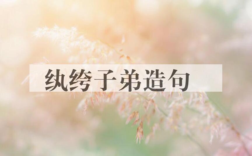 用纨绔子弟造句