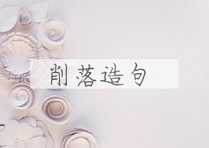 用削落造句