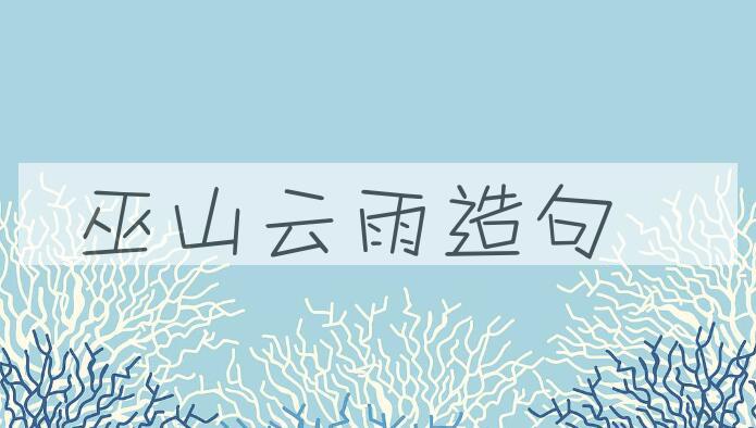 用巫山云雨造句