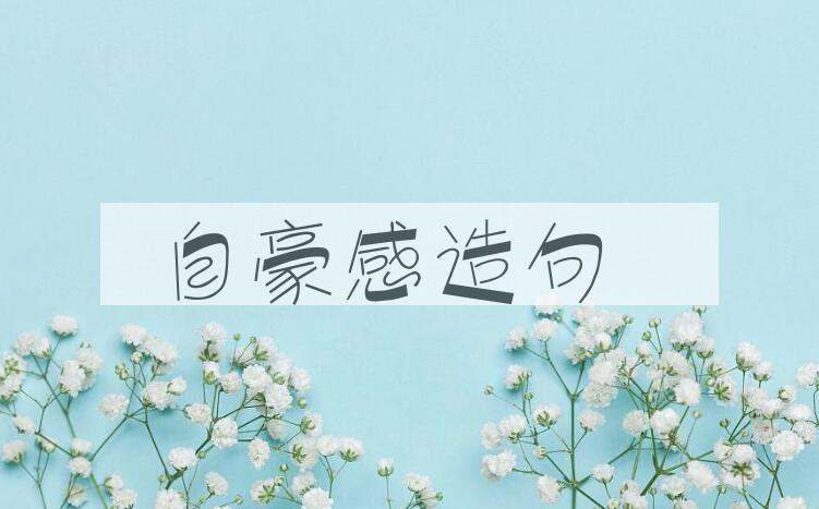 用自豪感造句
