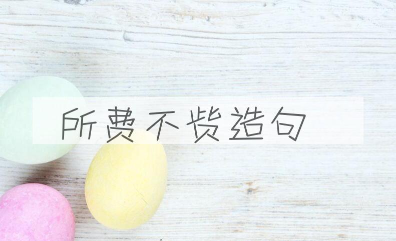 用所费不赀造句