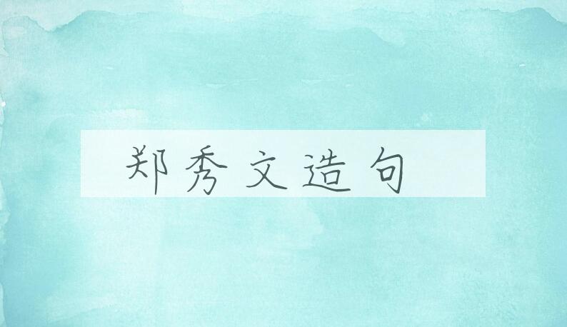 用郑秀文造句