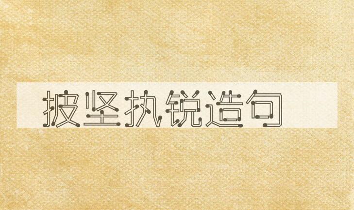 用披坚执锐造句
