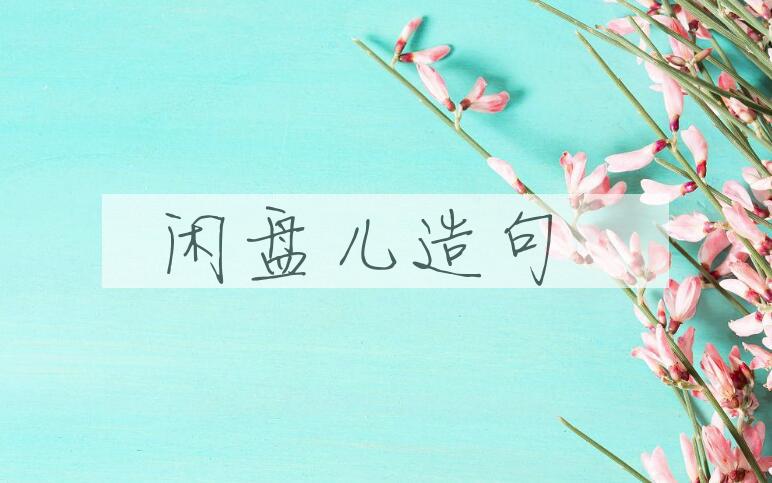 用闲盘儿造句