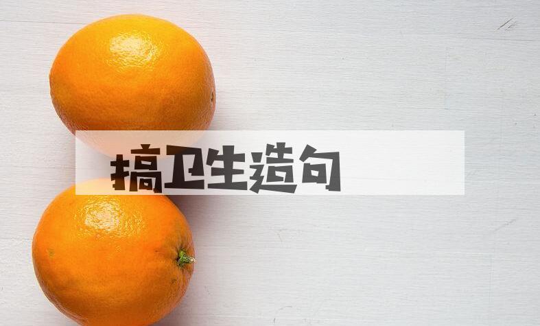 用搞卫生造句