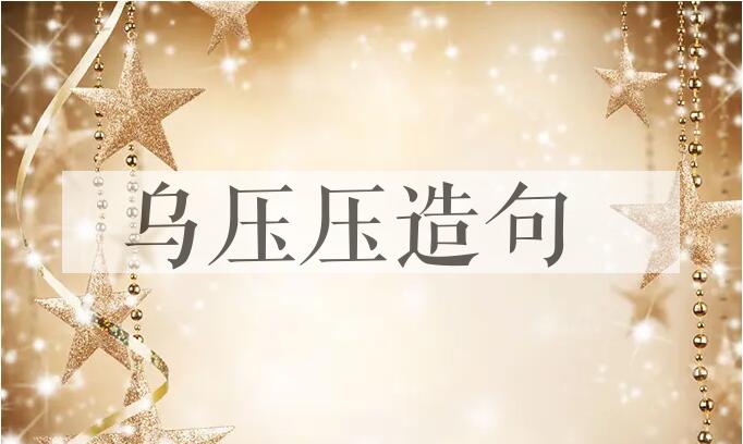 用乌压压造句