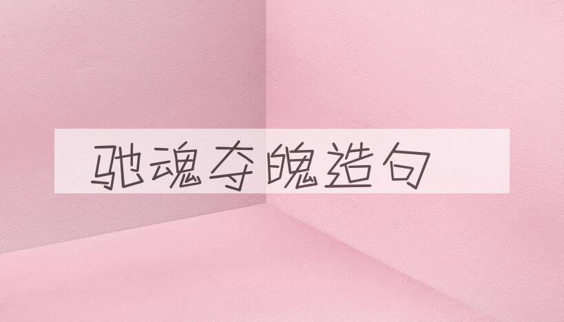 用驰魂夺魄造句