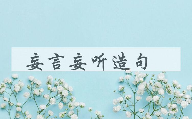 用妄言妄听造句
