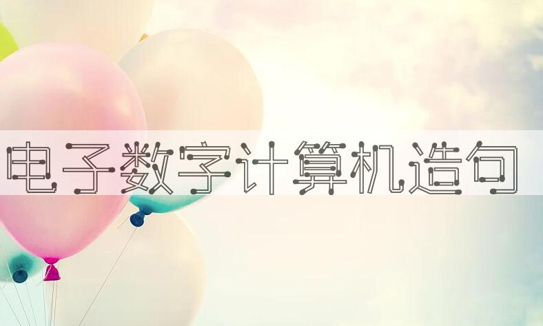 用电子数字计算机造句