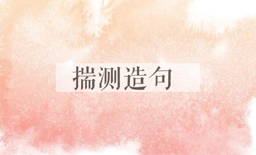 用揣测造句