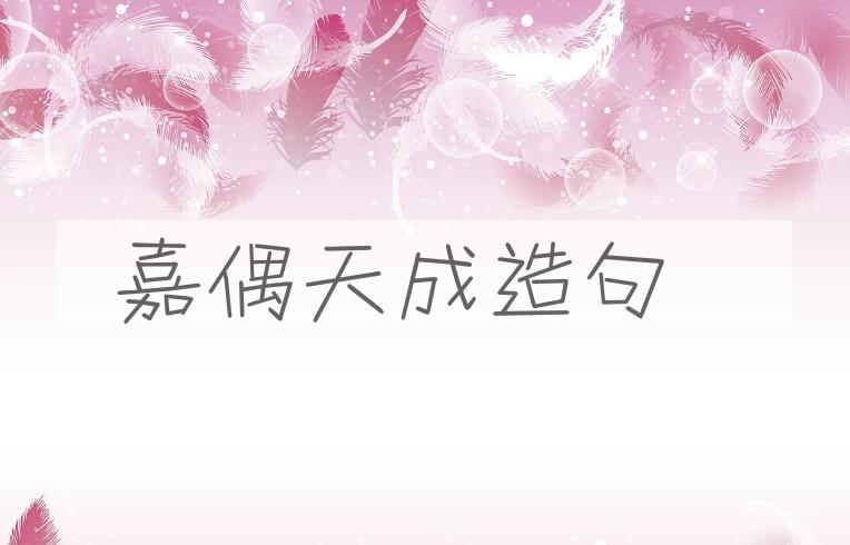 用嘉偶天成造句