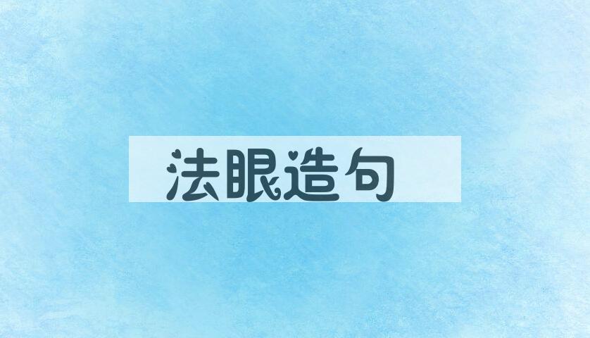 用法眼造句
