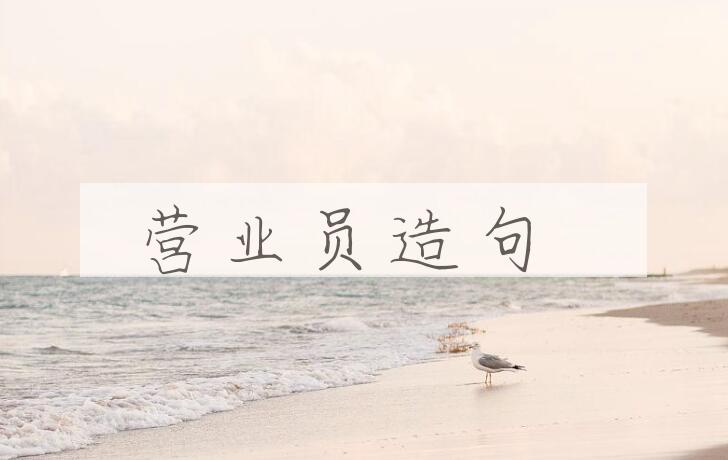 用营业员造句