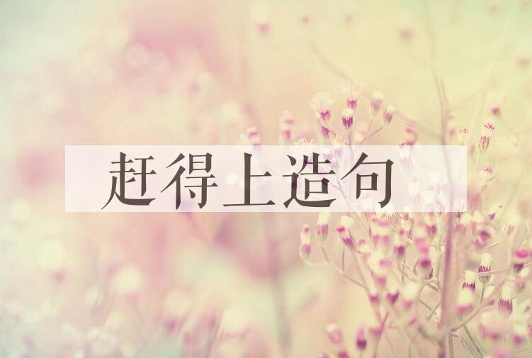 用赶得上造句