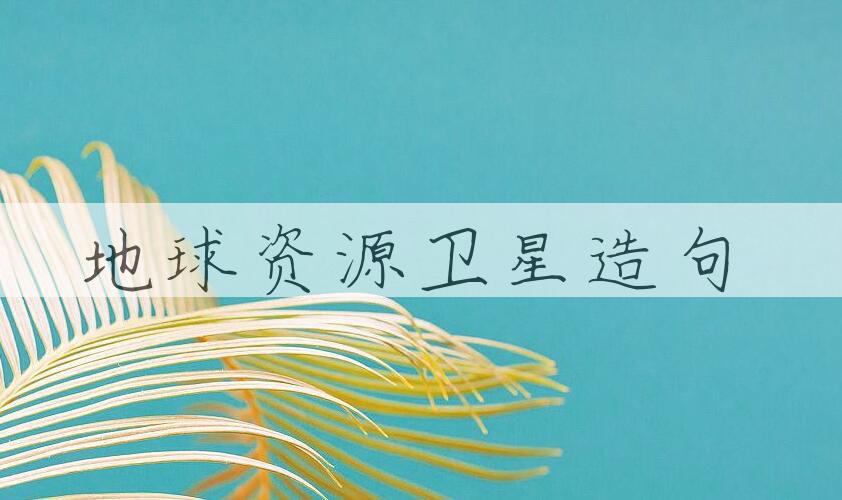 用地球资源卫星造句