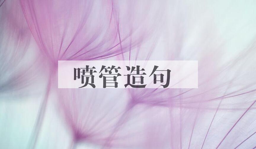 用喷管造句