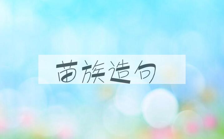 用苗族造句