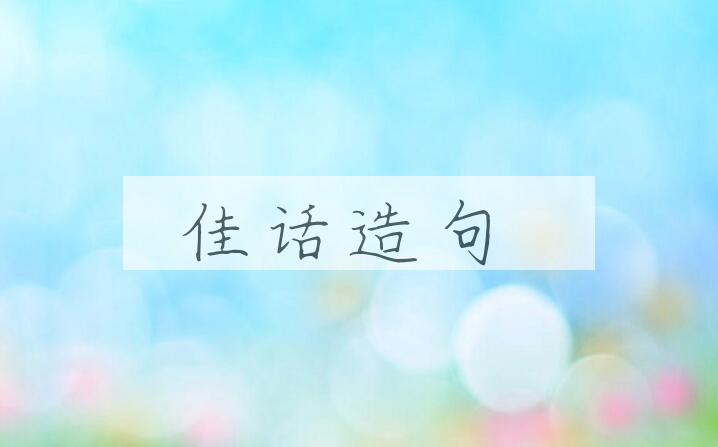 用佳话造句