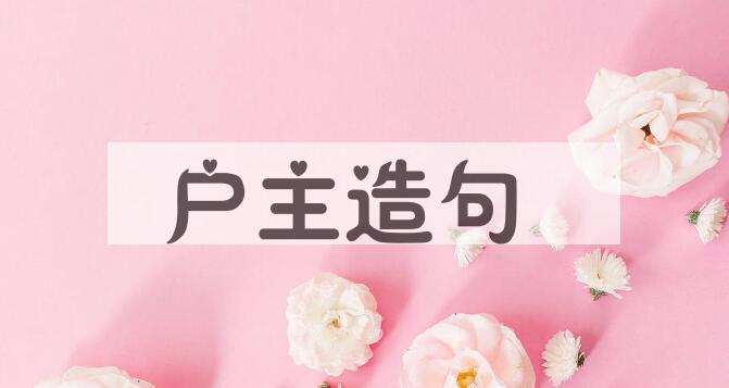 用户主造句
