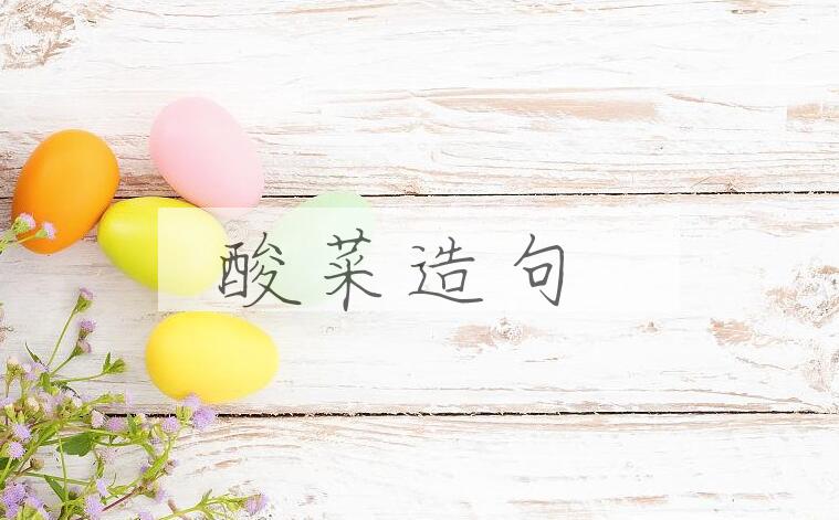 用酸菜造句