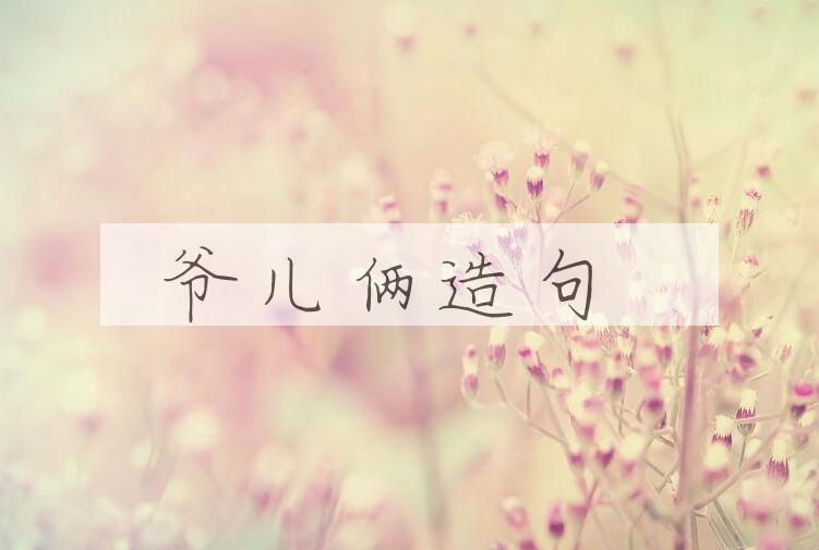 用爷儿俩造句