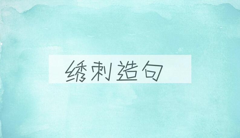 用绣刺造句