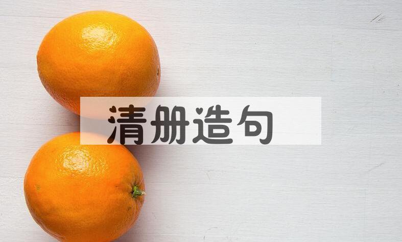 用清册造句