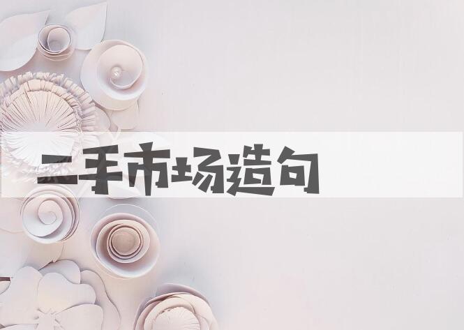 用二手市场造句