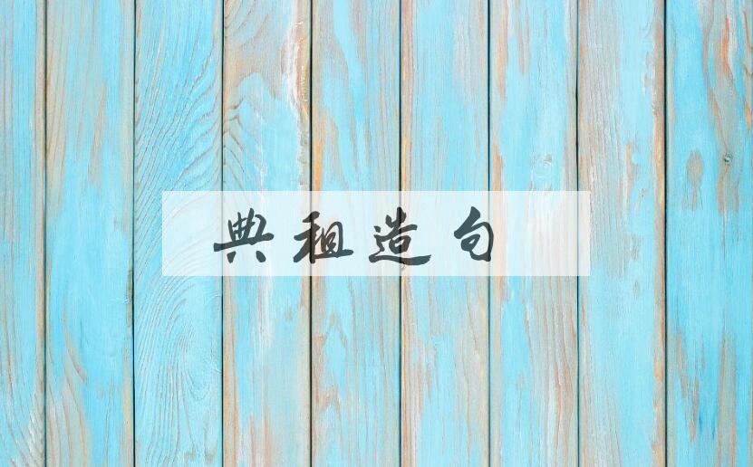 用典租造句