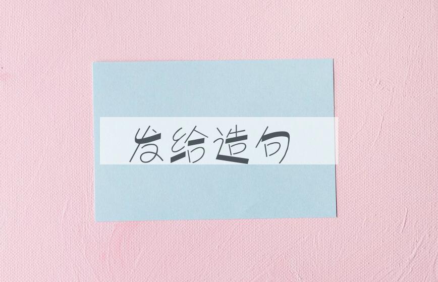 用发给造句