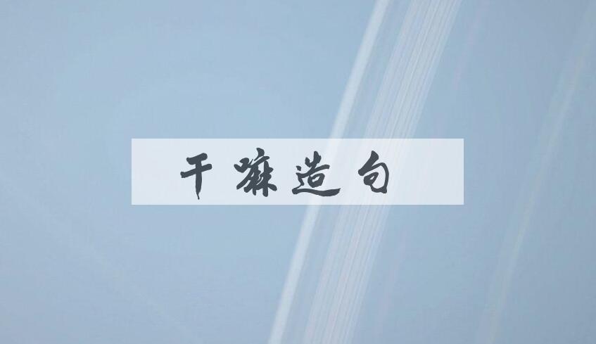 用干嘛造句