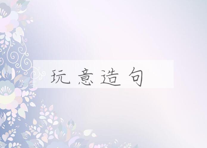 用玩意造句