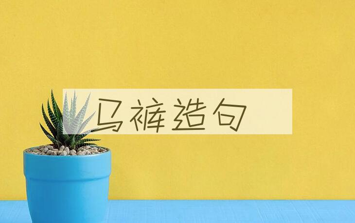 用马裤造句