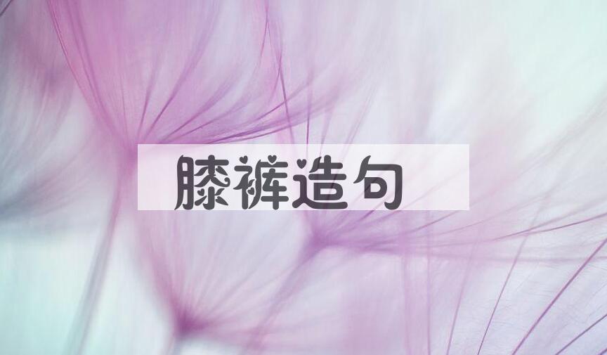 用膝裤造句